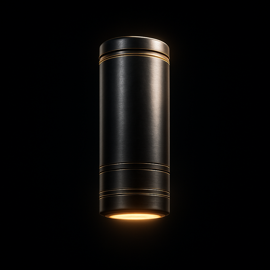 A sleek metallic time capsule glowing in deep space